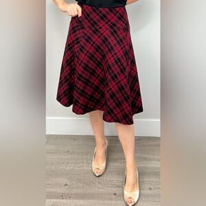 Ralph Lauren Plaid Red and Black Women's Skirt